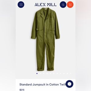 Alex Mill Standard Jumpsuit in Cotton Twill (worn once)